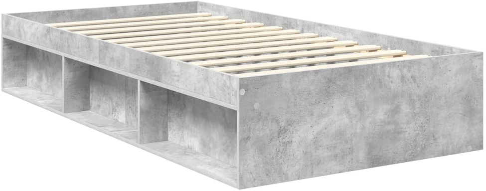 Lova Lovos rėmas Betono pilka 100 x 200 cm Apdirbta mediena