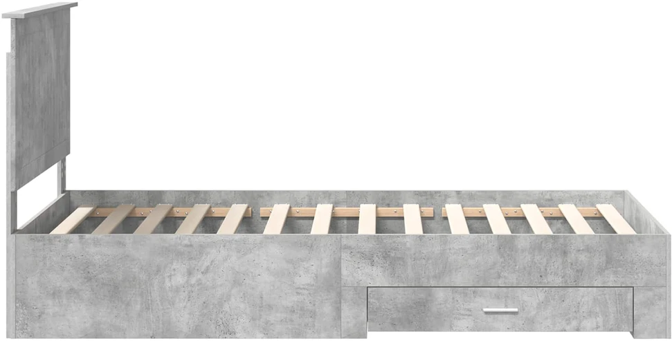 Lova Lovos rėmas Betono pilka 100 x 200 cm Apdirbta mediena