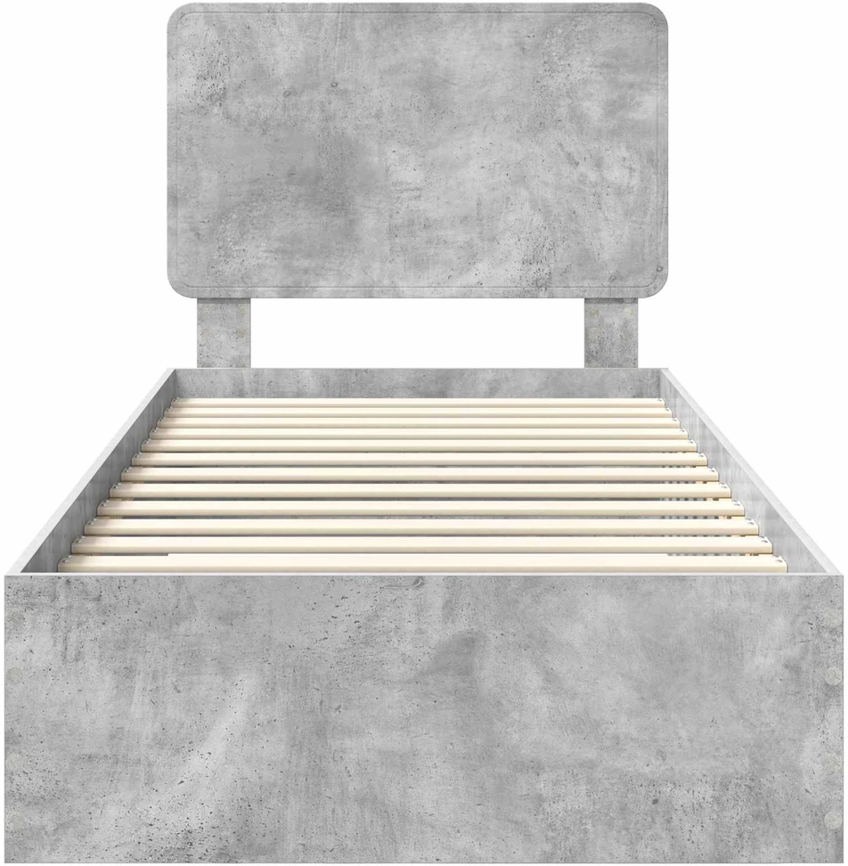 Lova Lovos rėmas Betono pilka 100 x 200 cm Apdirbta mediena