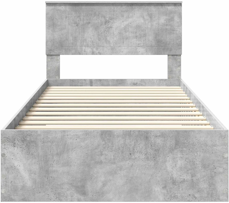 Lova Lovos rėmas Betono pilka 100 x 200 cm Apdirbta mediena