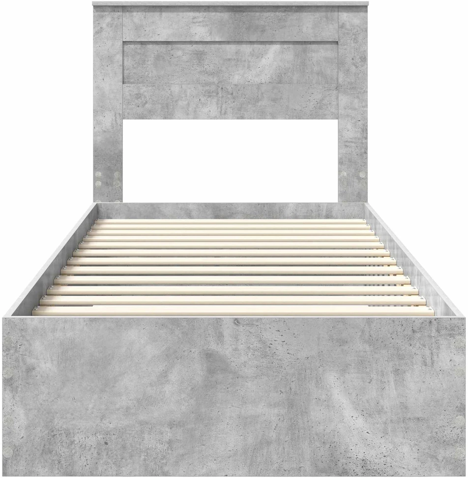 Lova Lovos rėmas Betono pilka 100 x 200 cm Apdirbta mediena