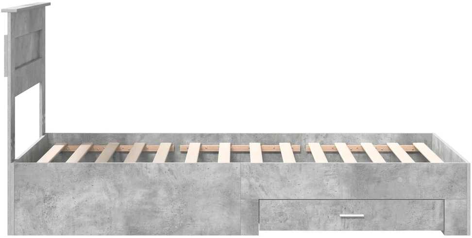 Lova Lovos rėmas Betono pilka 100 x 200 cm Apdirbta mediena