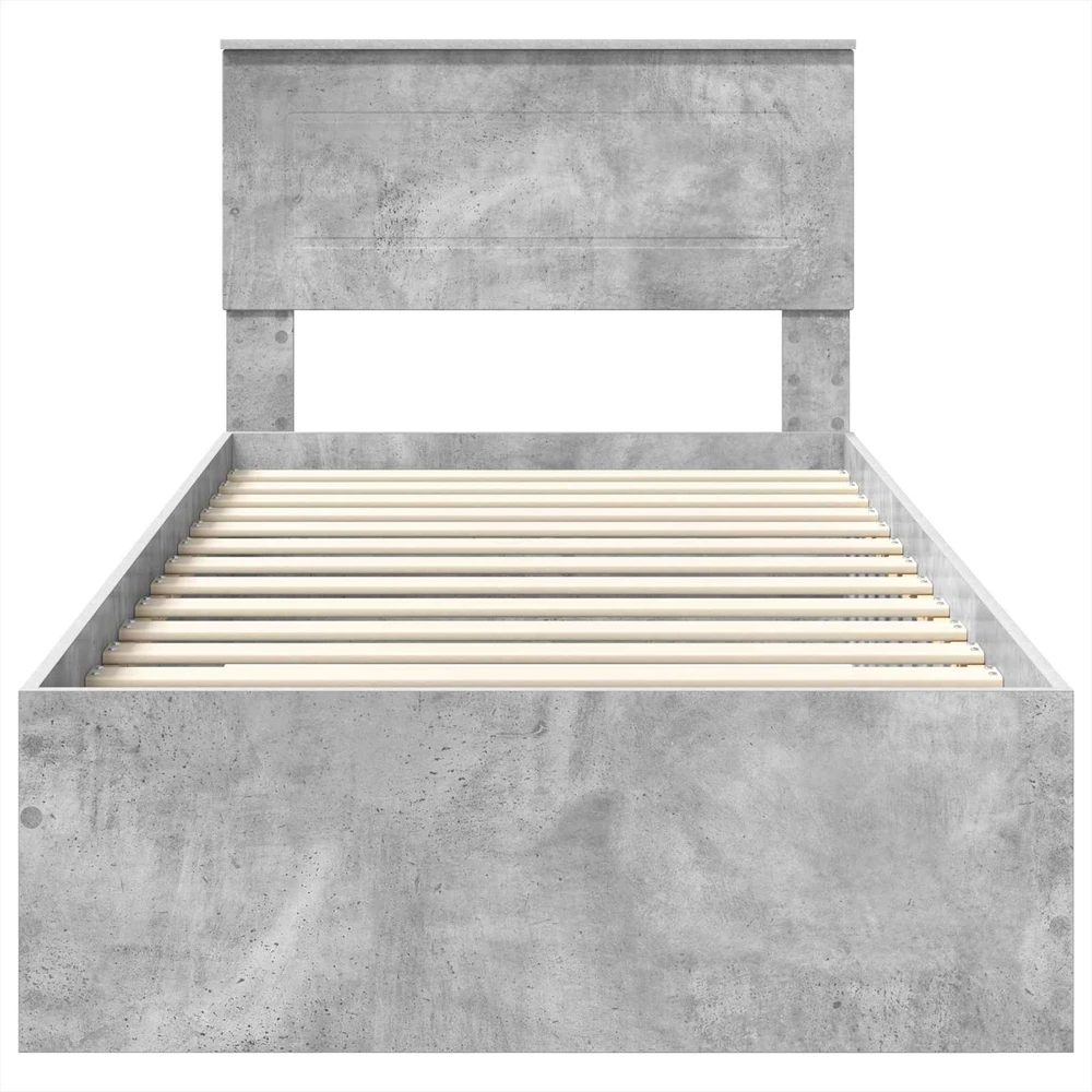 Lova Lovos rėmas Betono pilka 100 x 200 cm Apdirbta mediena