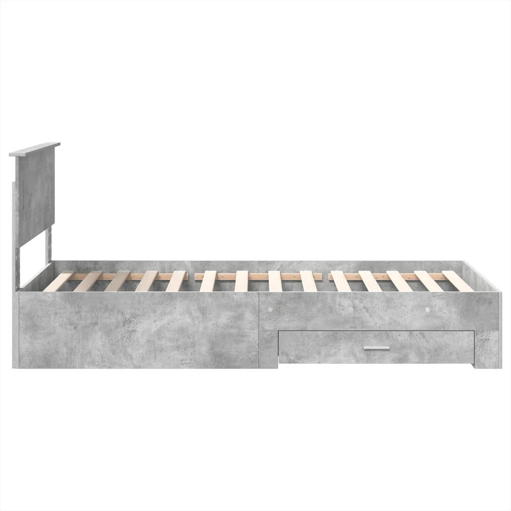 Lova Lovos rėmas Betono pilka 100 x 200 cm Apdirbta mediena