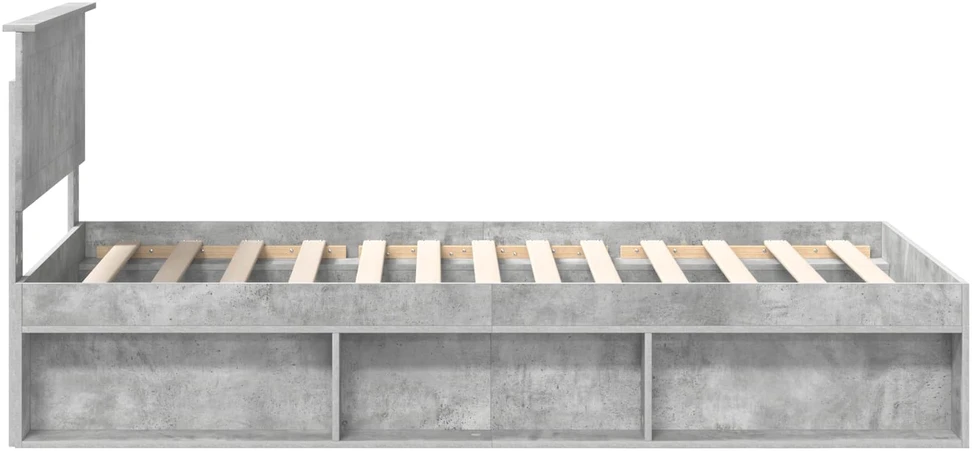 Lova Lovos rėmas Betono pilka 100 x 200 cm Kietos pušies mediena