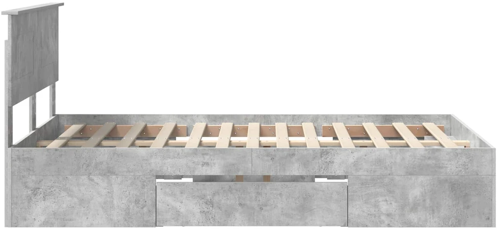 Lova Lovos rėmas Betono pilka 120 x 200 cm Apdirbta mediena