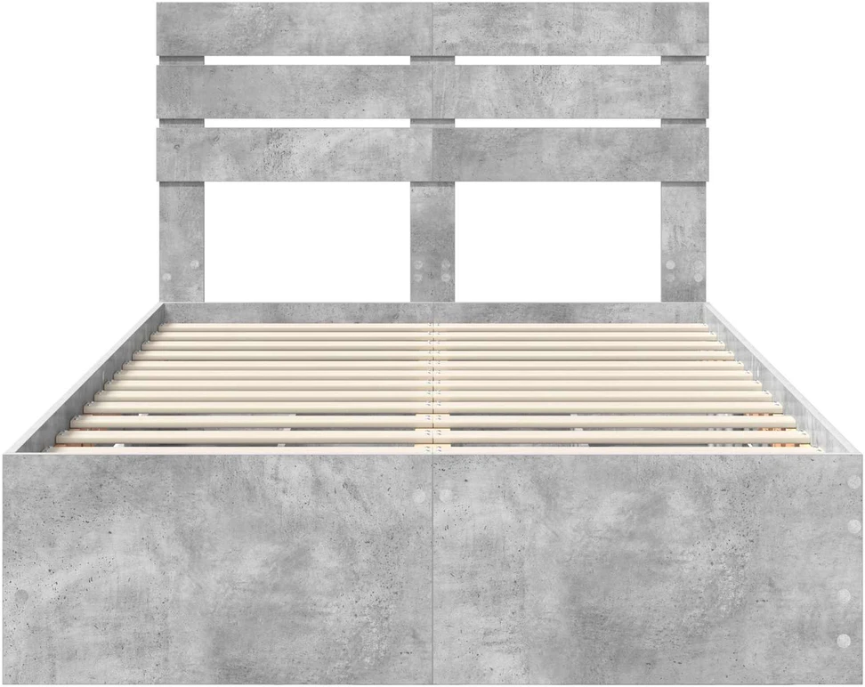 Lova Lovos rėmas Betono pilka 135 x 190 cm Inžinerinė mediena