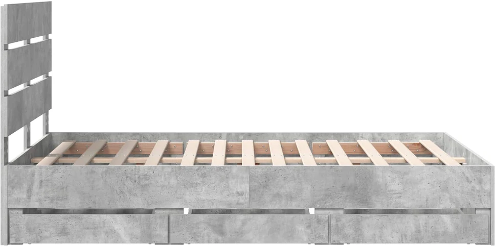Lova Lovos rėmas Betono pilka 135 x 190 cm Inžinerinė mediena