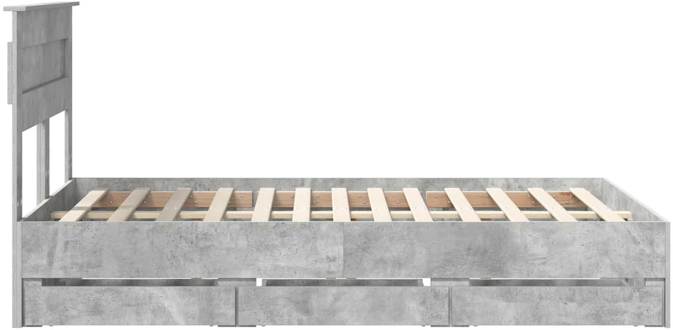 Lova Lovos rėmas Betono pilka 135 x 190 cm Inžinerinė mediena