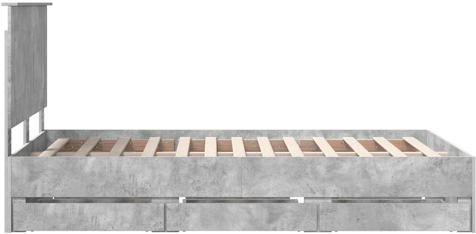 Lova Lovos rėmas Betono pilka 135 x 190 cm Inžinerinė mediena