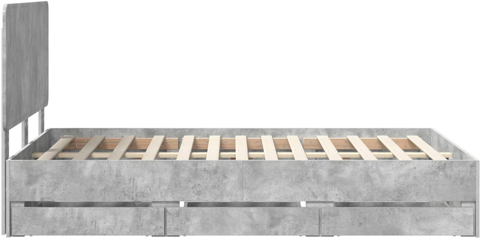 Lova Lovos rėmas Betono pilka 135 x 190 cm Inžinerinė mediena