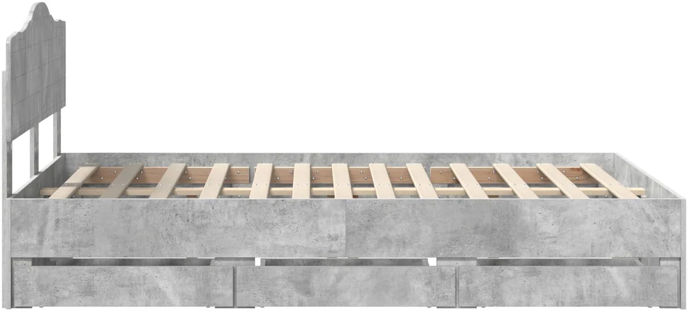 Lova Lovos rėmas Betono pilka 135 x 190 cm Inžinerinė mediena