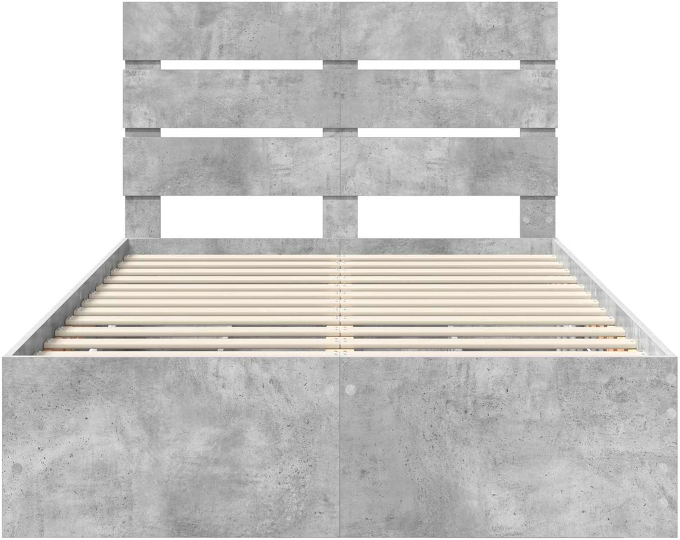 Lova Lovos rėmas Betono pilka 135 x 190 cm Inžinerinė mediena