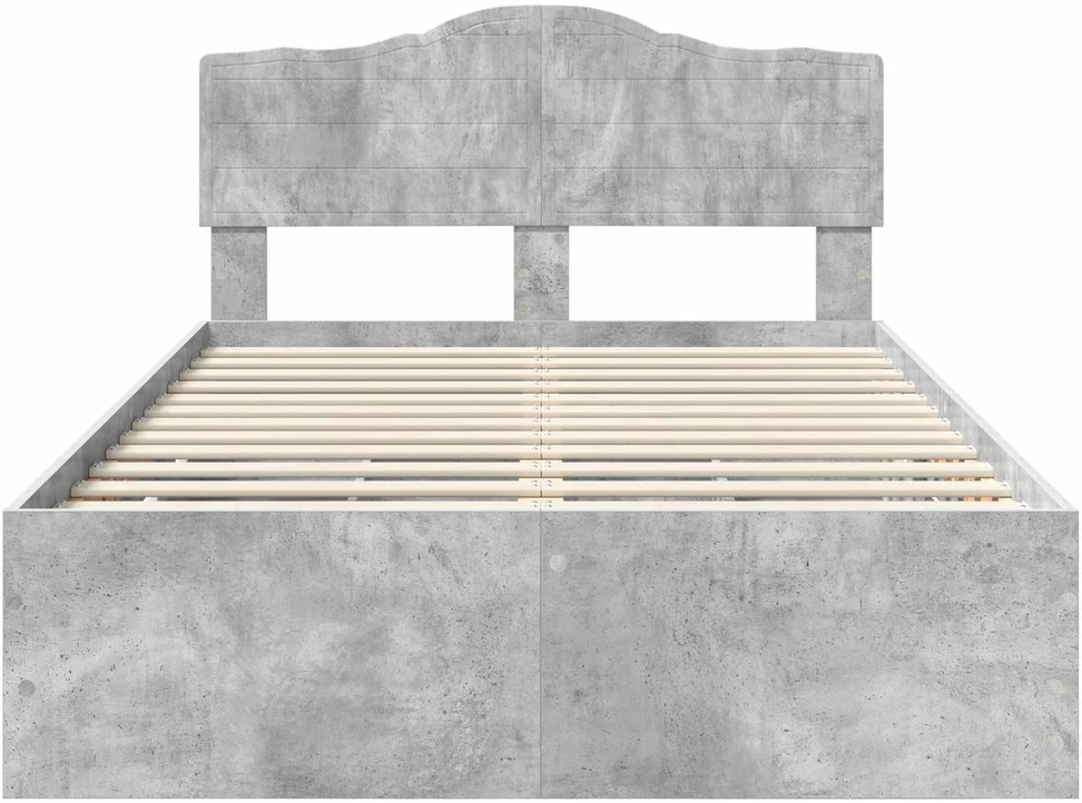 Lova Lovos rėmas Betono pilka 135 x 190 cm Inžinerinė mediena