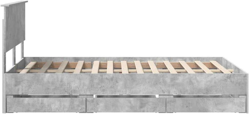 Lova Lovos rėmas Betono pilka 135 x 190 cm Inžinerinė mediena