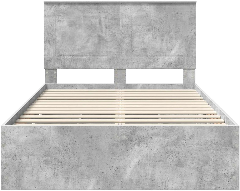 Lova Lovos rėmas Betono pilka 135 x 190 cm Inžinerinė mediena