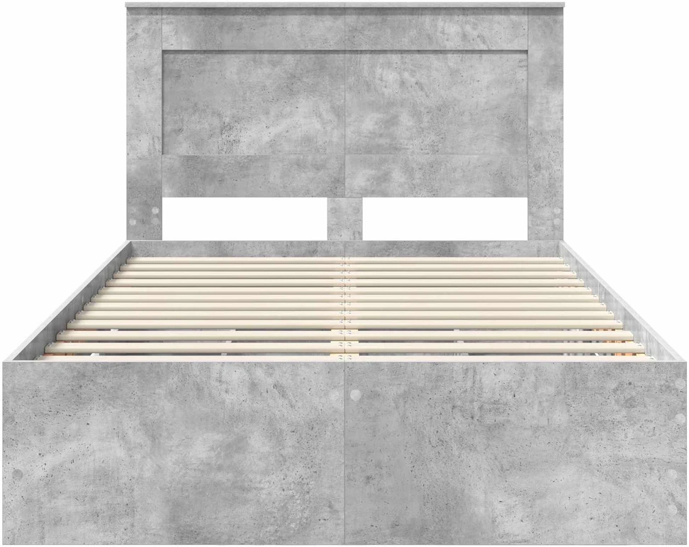 Lova Lovos rėmas Betono pilka 135 x 190 cm Inžinerinė mediena