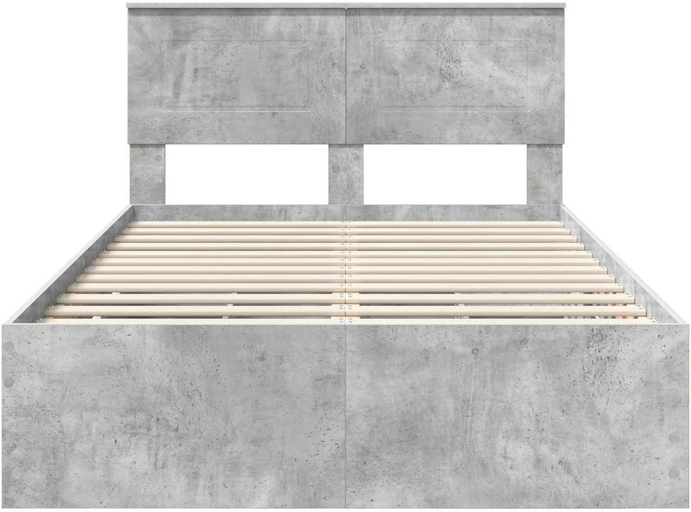 Lova Lovos rėmas Betono pilka 135 x 190 cm Inžinerinė mediena