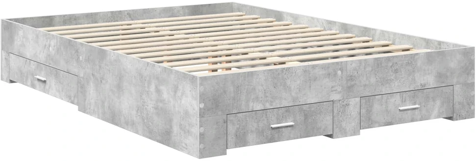 Lovos rėmas Betono pilka 140 x 190 cm Apdirbta mediena