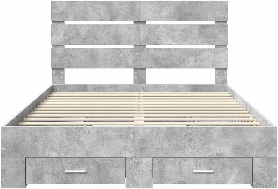 Lovos rėmas Betono pilka 140 x 190 cm Apdirbta mediena