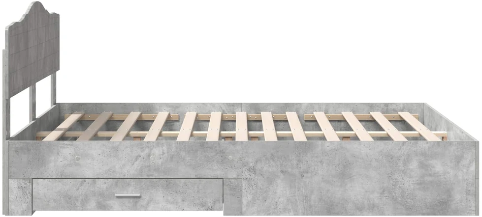 Lovos rėmas Betono pilka 140 x 190 cm Apdirbta mediena