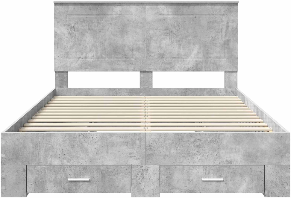 Lovos rėmas Betono pilka 140 x 190 cm Apdirbta mediena