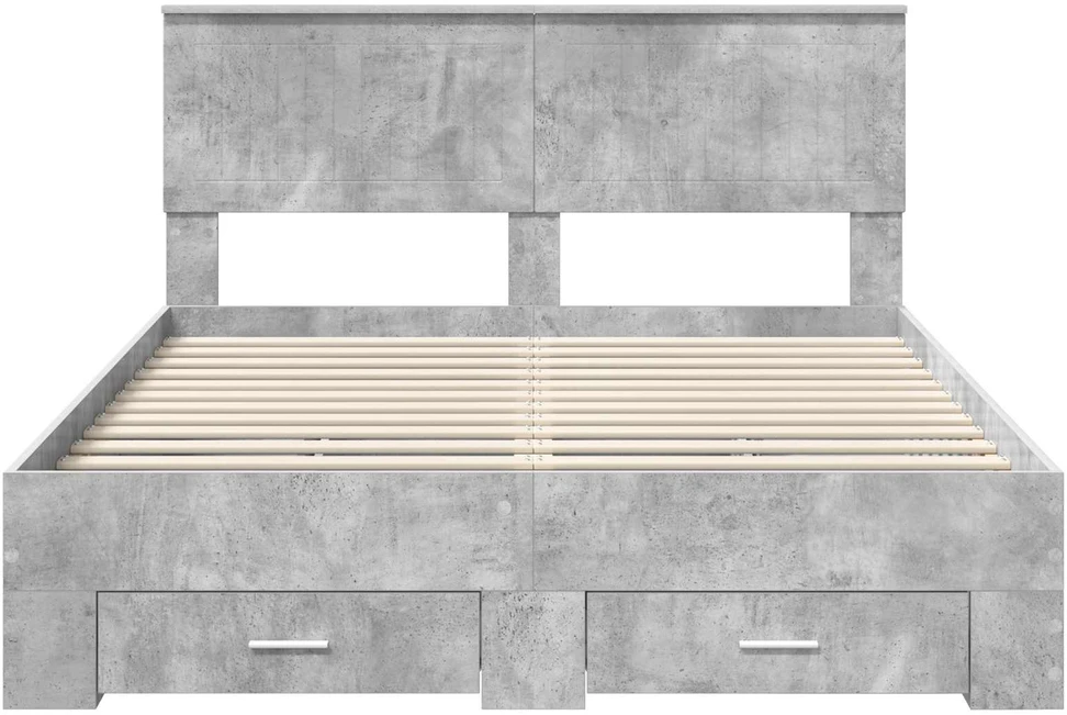 Lovos rėmas Betono pilka 140 x 190 cm Apdirbta mediena