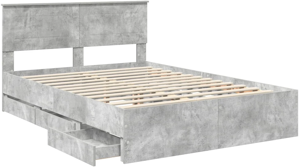 Lovos rėmas Betono pilka 140 x 190 cm Inžinerinė mediena