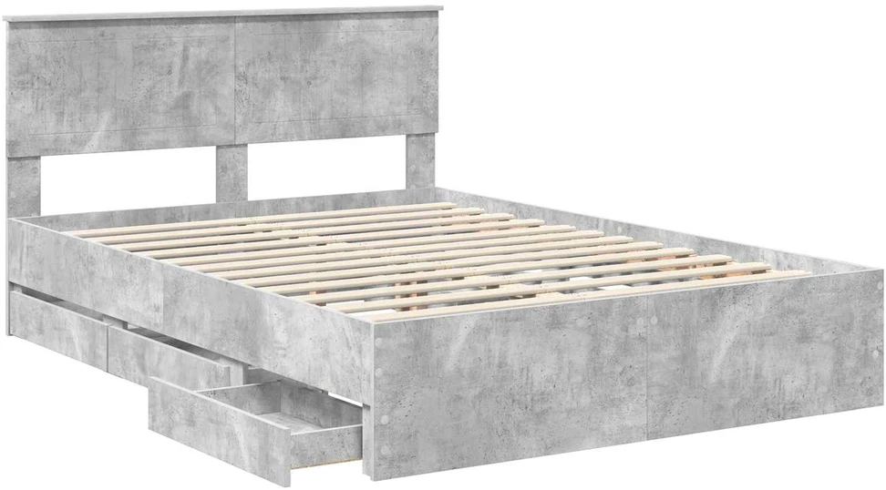 Lovos rėmas Betono pilka 140 x 190 cm Inžinerinė mediena