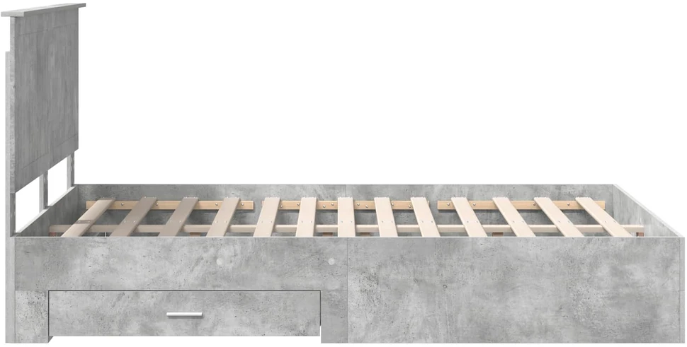 Lovos rėmas Betono pilka 140 x 200 cm Apdirbta mediena
