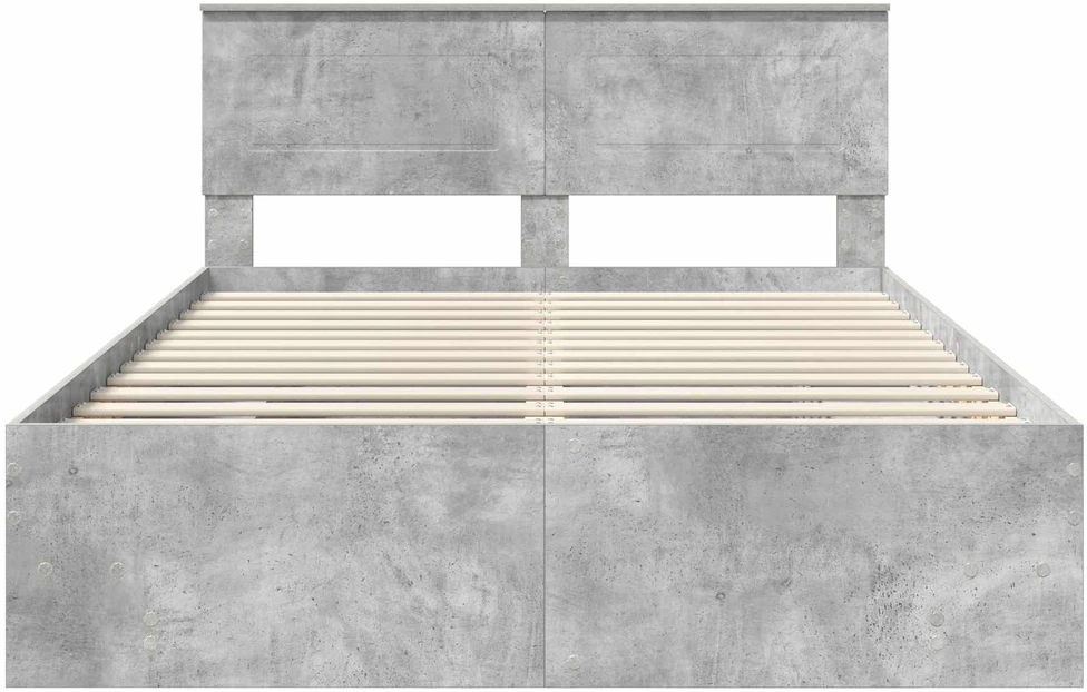 Lovos rėmas Betono pilka 140 x 200 cm Apdirbta mediena