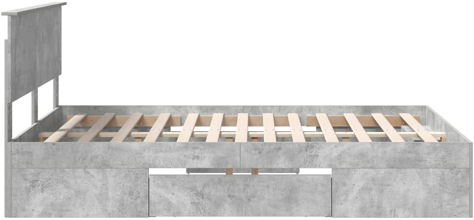 Lovos rėmas Betono pilka 140 x 200 cm Apdirbta mediena