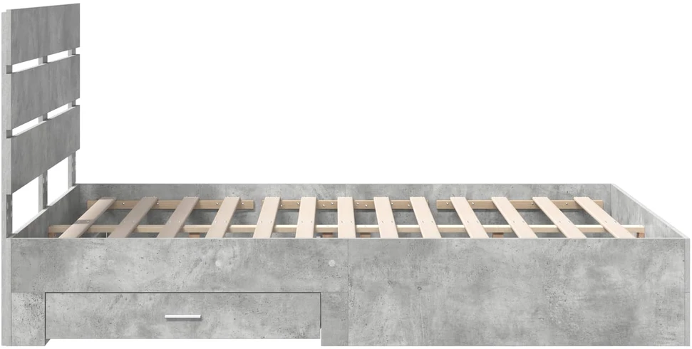 Lovos rėmas Betono pilka 140 x 200 cm Apdirbta mediena