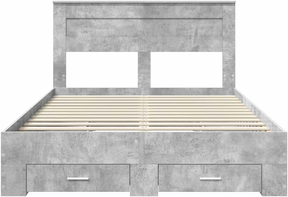 Lovos rėmas Betono pilka 140 x 200 cm Apdirbta mediena