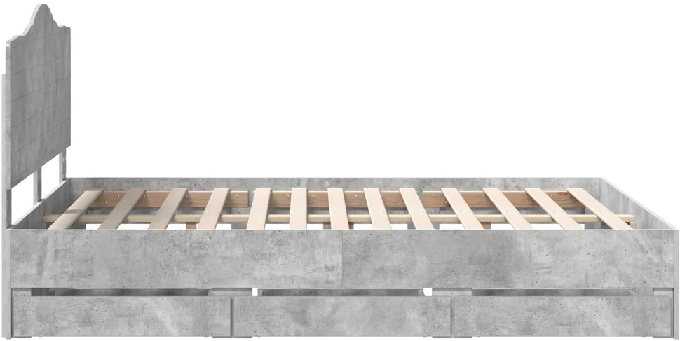 Lovos rėmas Betono Pilka 140 x 200 cm Inžinerinė mediena