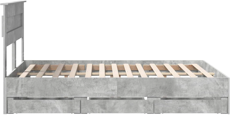 Lovos rėmas Betono pilka 140 x 200 cm Inžinerinė mediena
