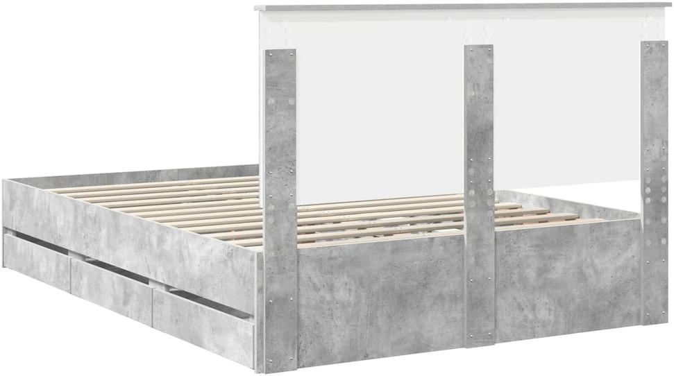 Lovos rėmas Betono pilka 140 x 200 cm Inžinerinė mediena