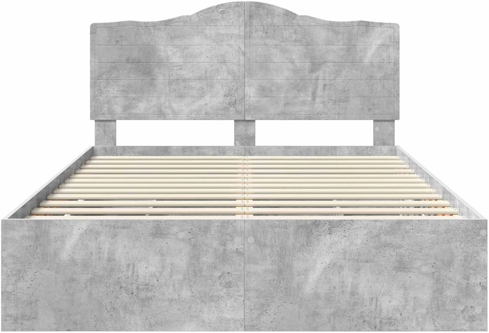 Lovos rėmas Betono Pilka 140 x 200 cm Inžinerinė mediena