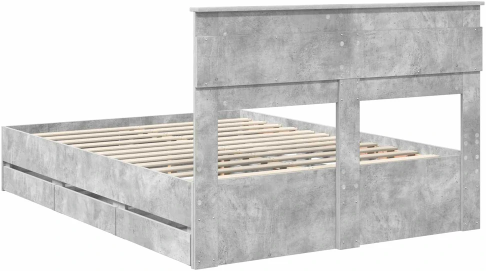 Lovos rėmas Betono pilka 150 x 200 cm Inžinerinė mediena