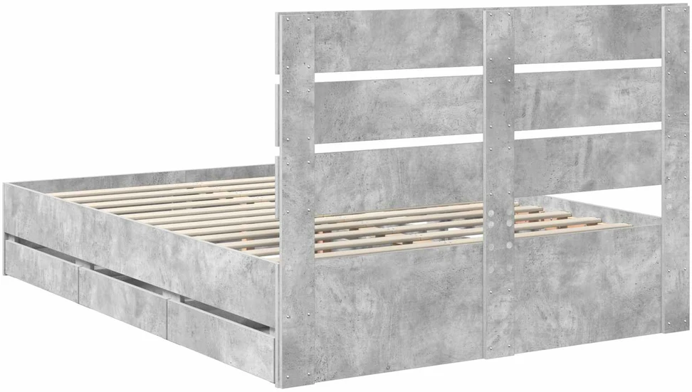 Lovos rėmas Betono pilka 150 x 200 cm Inžinerinė mediena