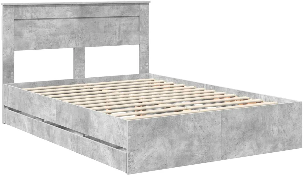 Lovos rėmas Betono pilka 150 x 200 cm Inžinerinė mediena