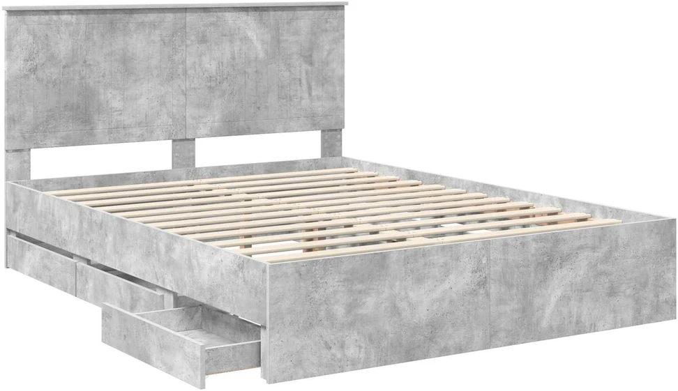 Lovos rėmas Betono pilka 150 x 200 cm Inžinerinė mediena