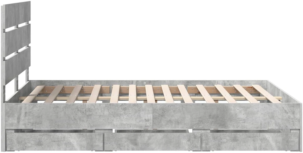 Lovos rėmas Betono pilka 150 x 200 cm Inžinerinė mediena