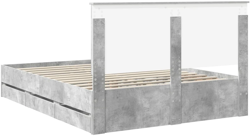 Lovos rėmas Betono pilka 150 x 200 cm Inžinerinė mediena