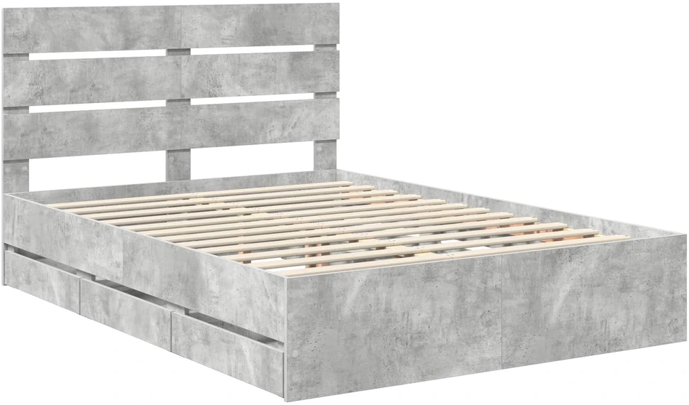 Lovos rėmas Betono pilka 150 x 200 cm Inžinerinė mediena