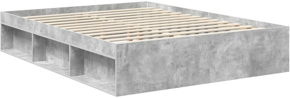 Lovos rėmas Betono pilka 150 x 200 cm Kietos pušies mediena