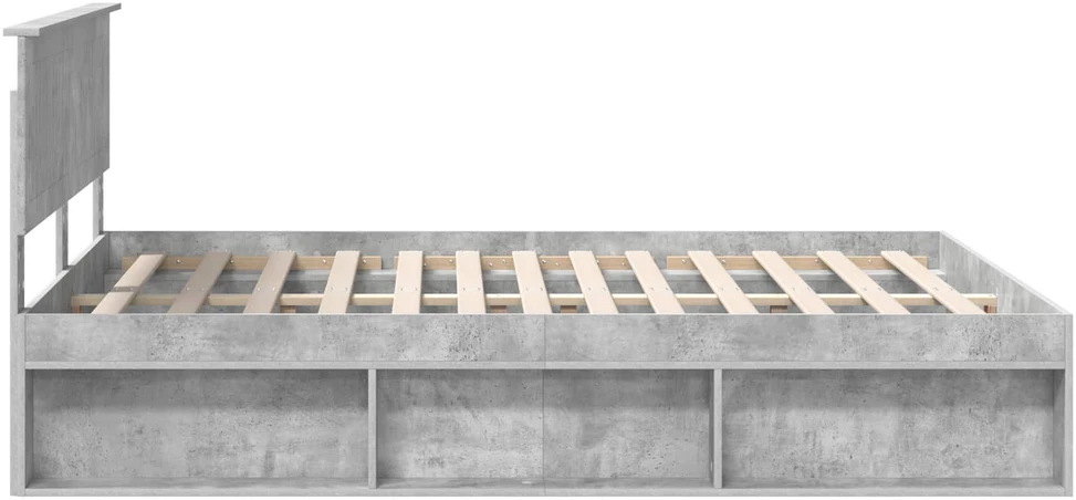 Lovos rėmas Betono pilka 150 x 200 cm Kietos pušies mediena