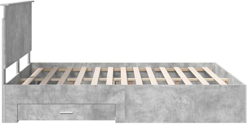 Lovos rėmas Betono pilka 160 x 200 cm Apdirbta mediena