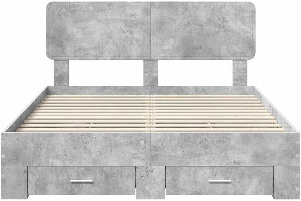 Lovos rėmas Betono pilka 160 x 200 cm Apdirbta mediena