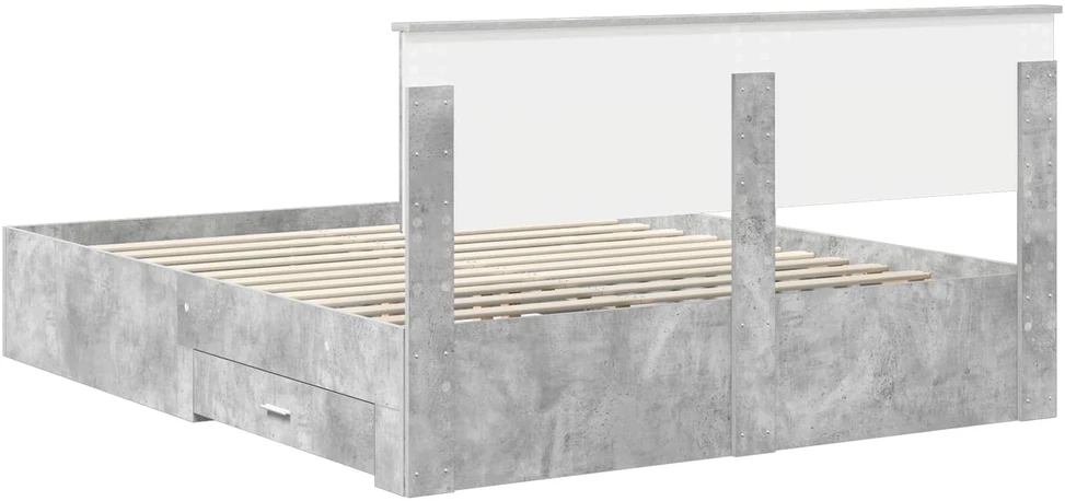Lovos rėmas Betono pilka 160 x 200 cm Apdirbta mediena